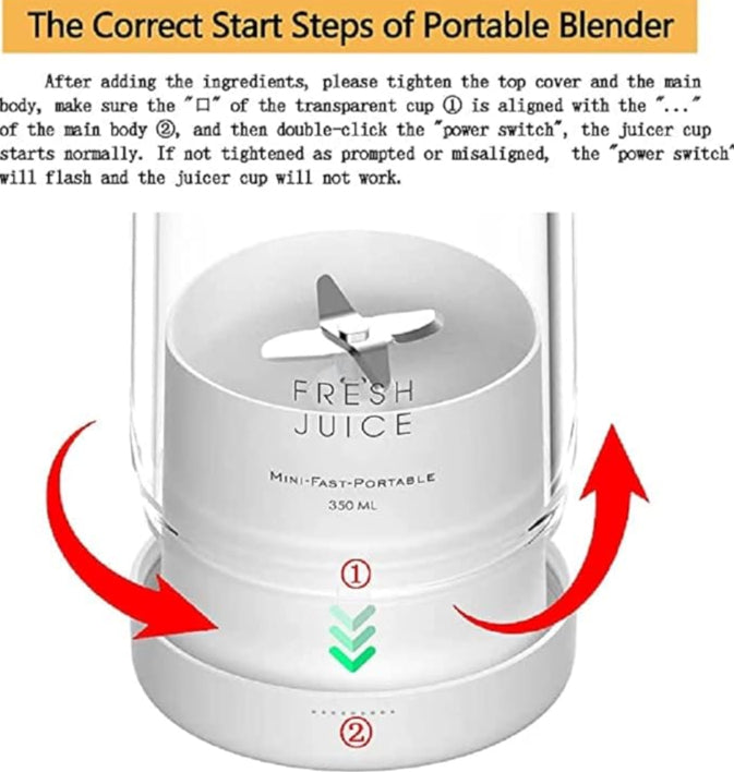 FreshJuiceWave™ Portable Wireless Smoothie Blender