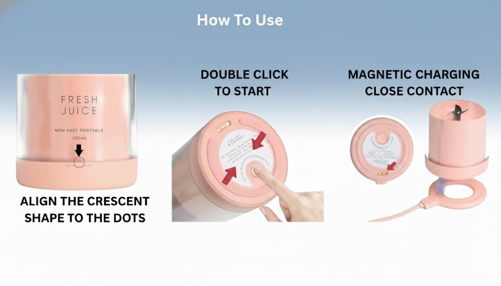 FreshJuiceWave™ Portable Wireless Smoothie Blender